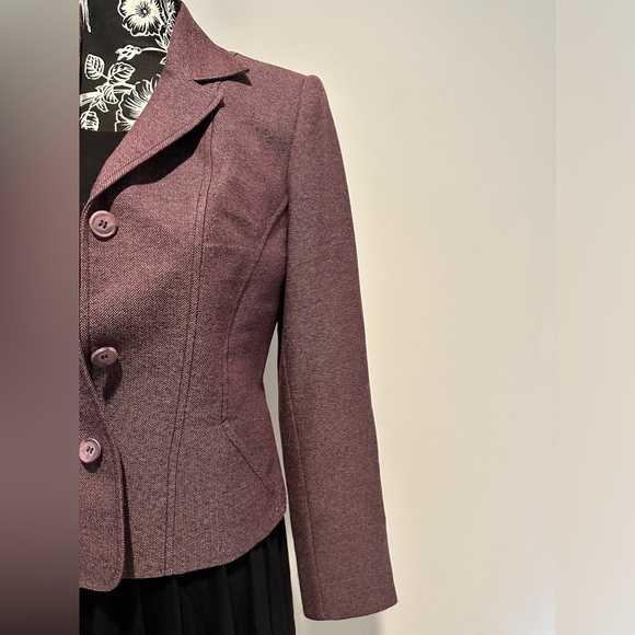 Vintage H&M purple herringbone blazer - Picture 3 of 10